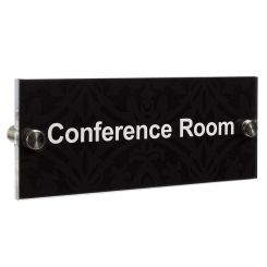 2" x 8" Floating Acrylic Wall Frame with Metal Standoffs